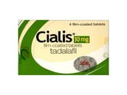 Packung Cialis 10 mg mit 4 Filmtabletten