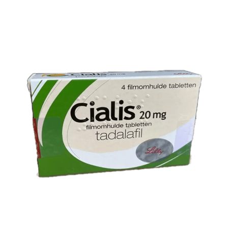 Packung Cialis 20 mg mit 4 Filmtabletten von Lilly
