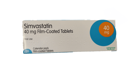 Image of simvastatin pills 40mg