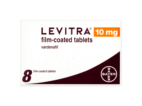 Pacote Levitra 10 mg com 8 comprimidos revestidos