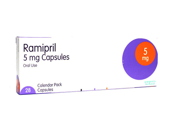 Ramipril 5 mg 28 Cápsulas da Teva